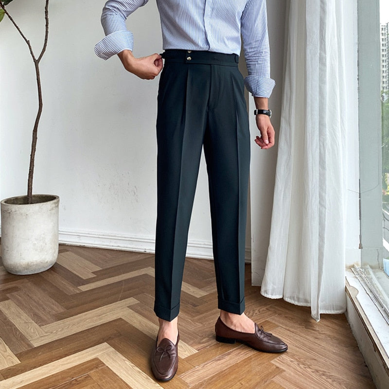 Formal British High Waist Straight Pants