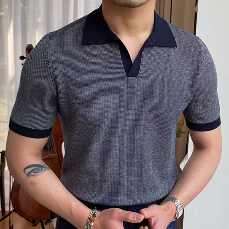 Slim Fit Solid Casual Men Polo Shirt