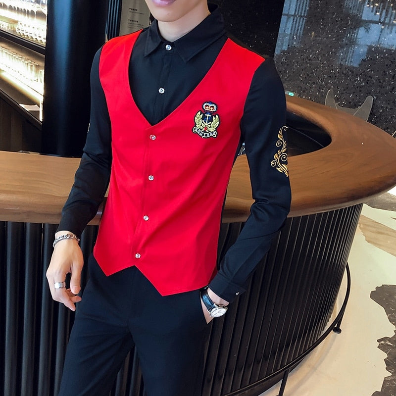 British Two Pieces Style Shirt Set