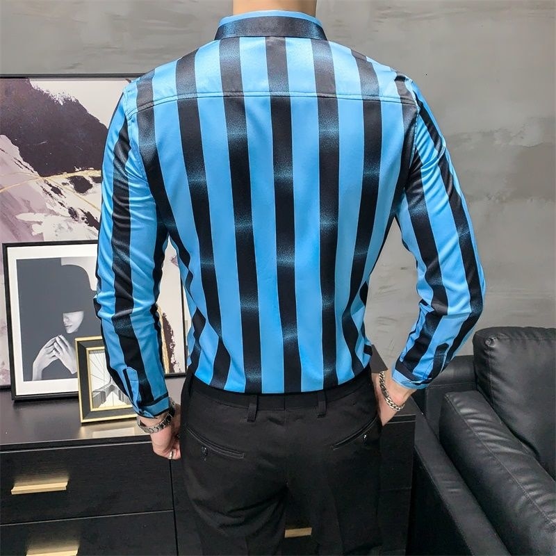 Ombre Style Striped Patterned Shirt