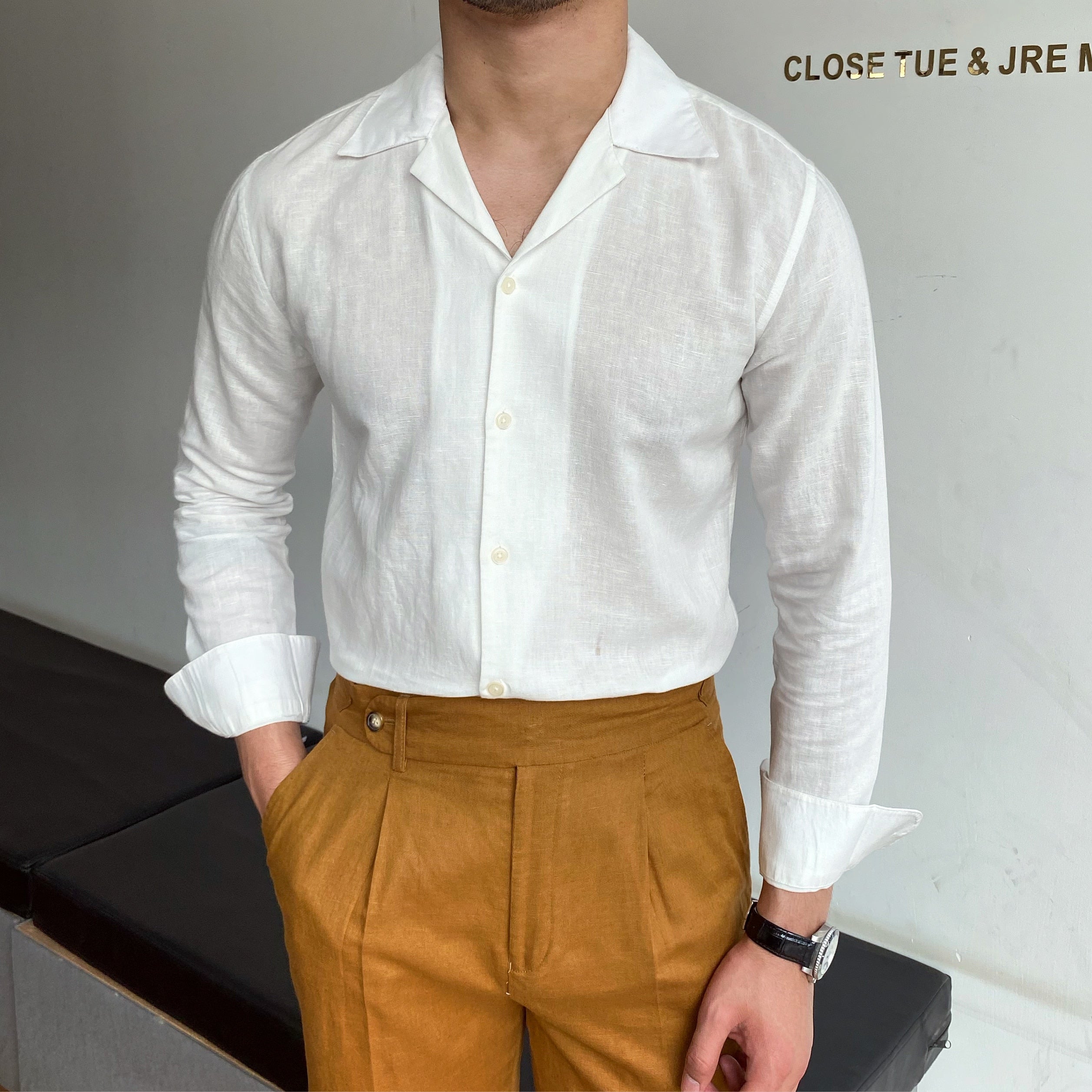 Plain Color Business British Style Shirt