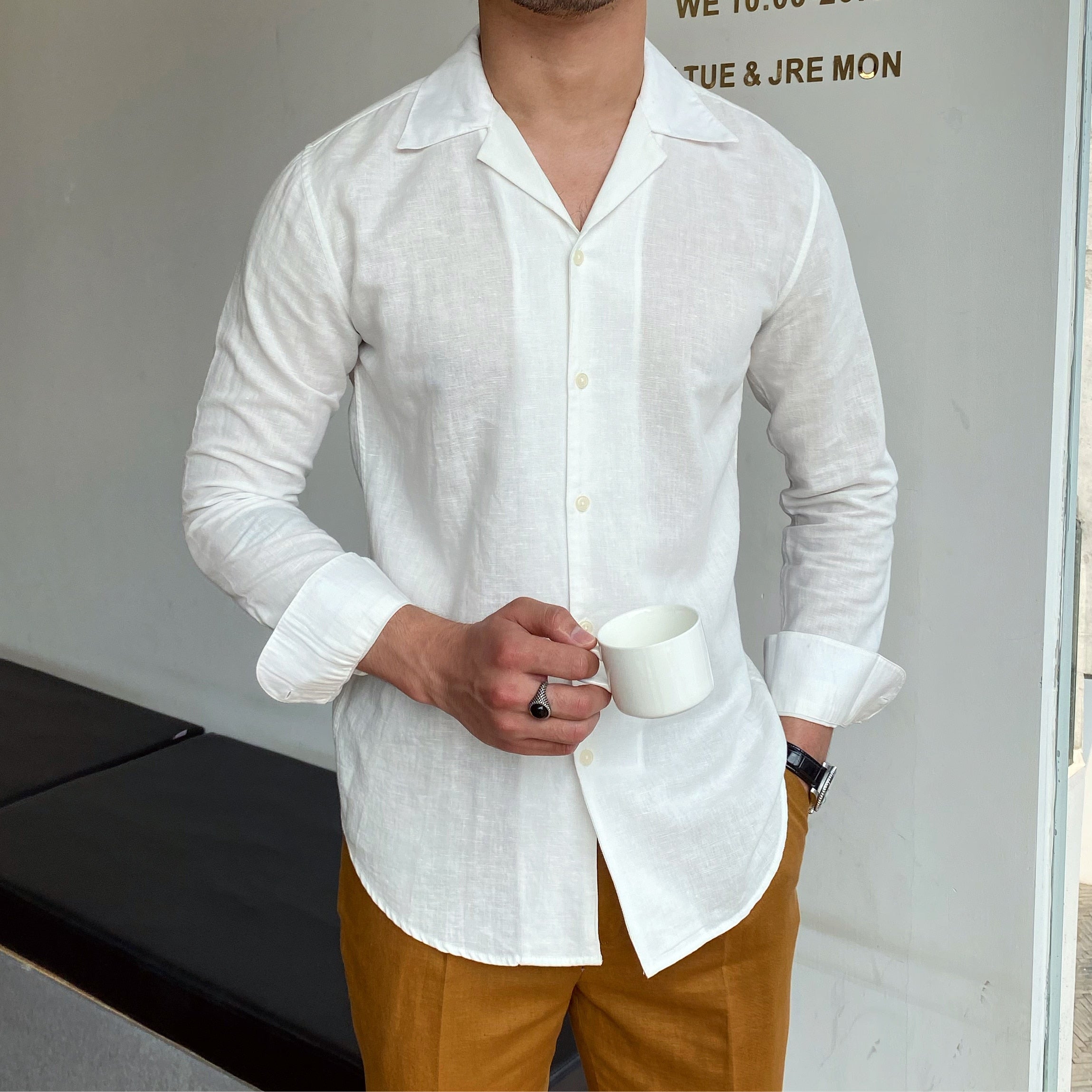 Plain Color Business British Style Shirt