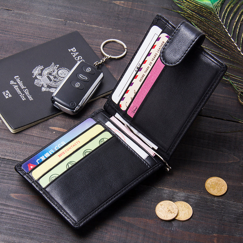 Hasp Closure Mini Money Clips with Cards Slots and Coin Purse