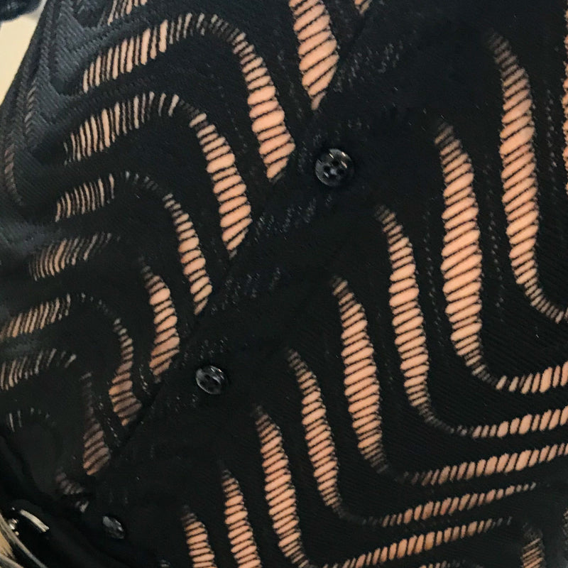 Stitch Wave Stripe Sexy See Through Style Men Shirts