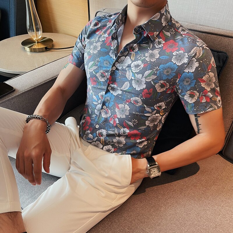 Printed Floral Slim Fit Shirt