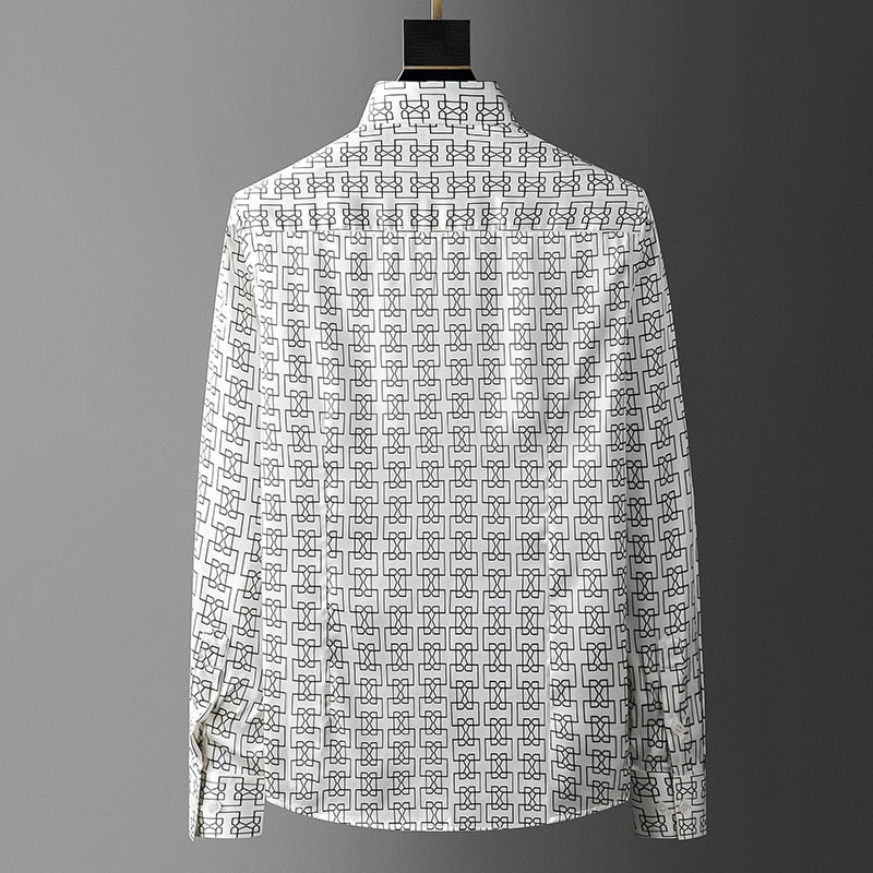 Interconnect Geometric Pattern Style Shirt