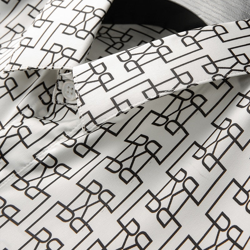 Interconnect Geometric Pattern Style Shirt