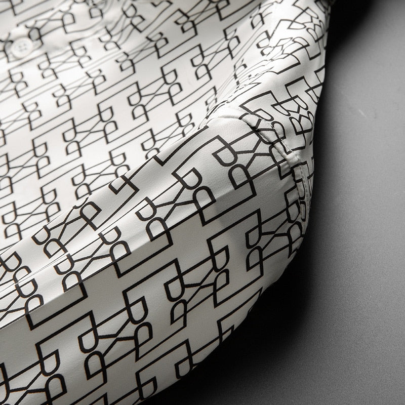 Interconnect Geometric Pattern Style Shirt