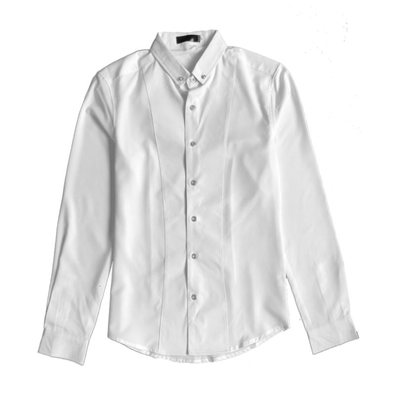 Middle Sewings Decorated Long-Sleeved Shirt