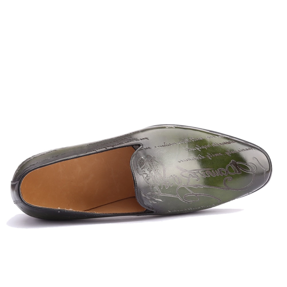 Slip On Embossed Leather Men Formal Loafers