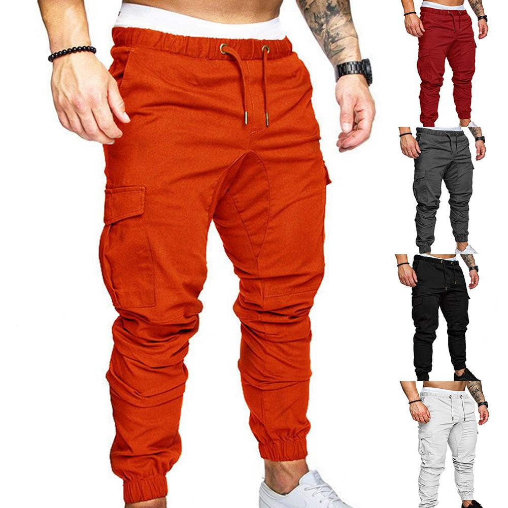 Casual Cargo Multi-Pocket Elastic Weist Pants