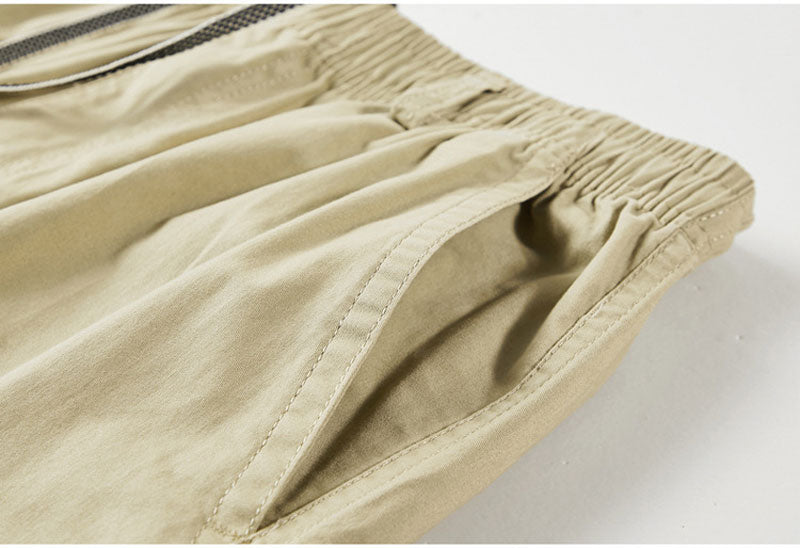 Classic Solid Multi-Pocket Cotton Short