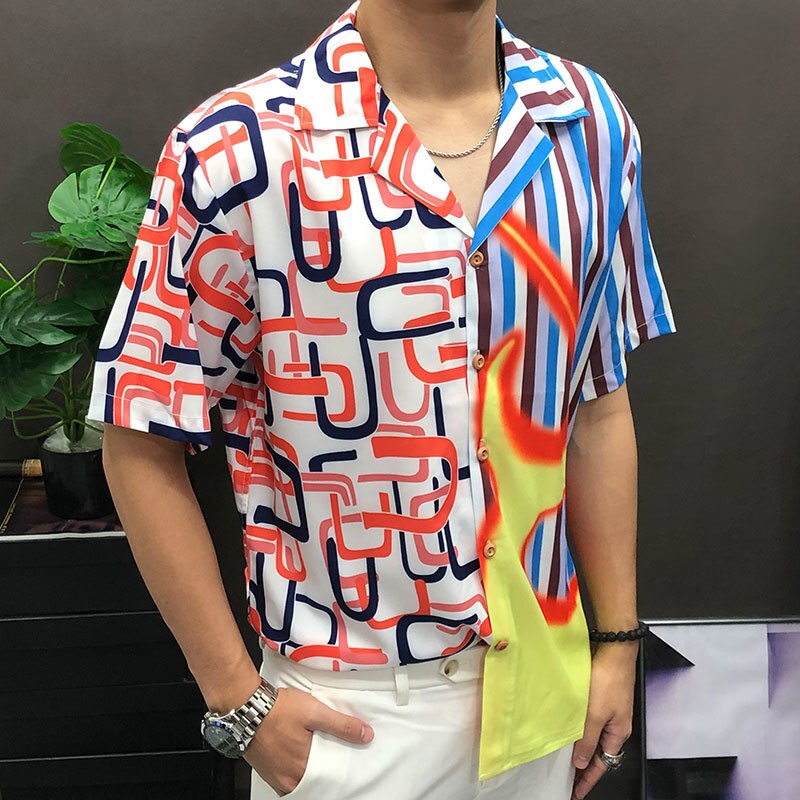Colorful Geometric Print Pattern Shirt
