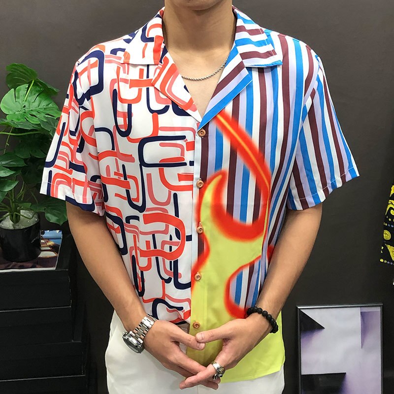 Colorful Geometric Print Pattern Shirt