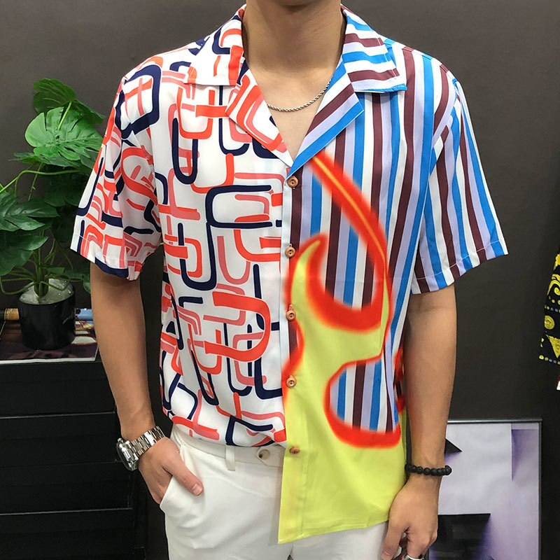 Colorful Geometric Print Pattern Shirt