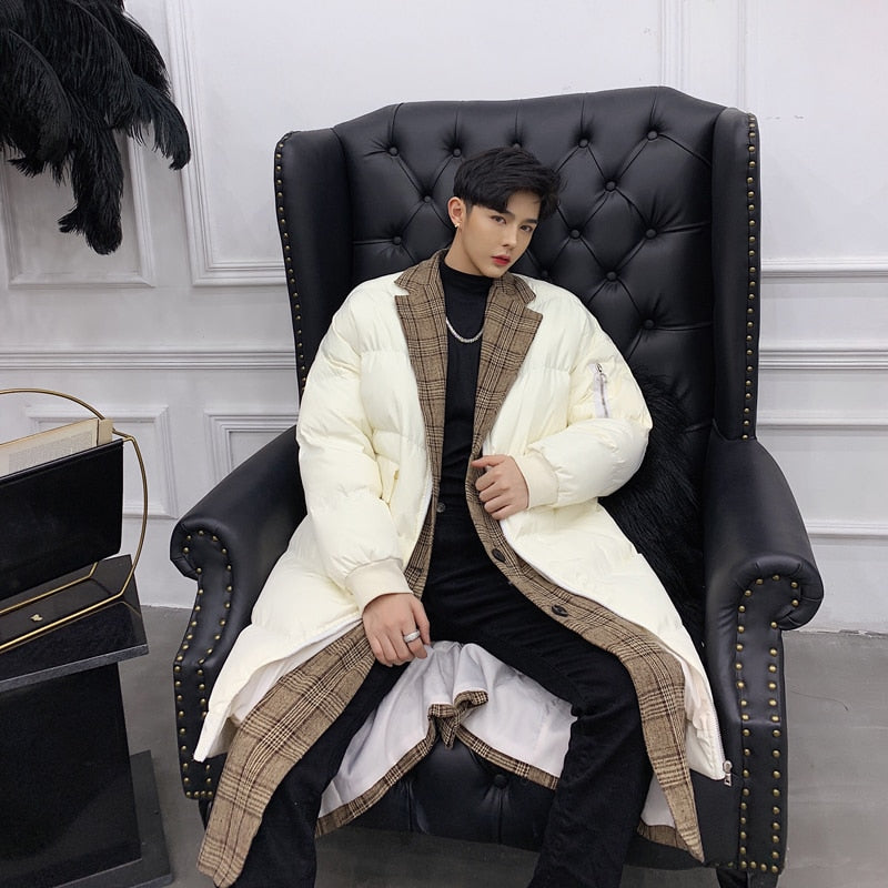 Winter Mix Coat and Padding Outer Men Long Jacket