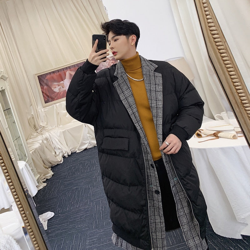 Winter Mix Coat and Padding Outer Men Long Jacket