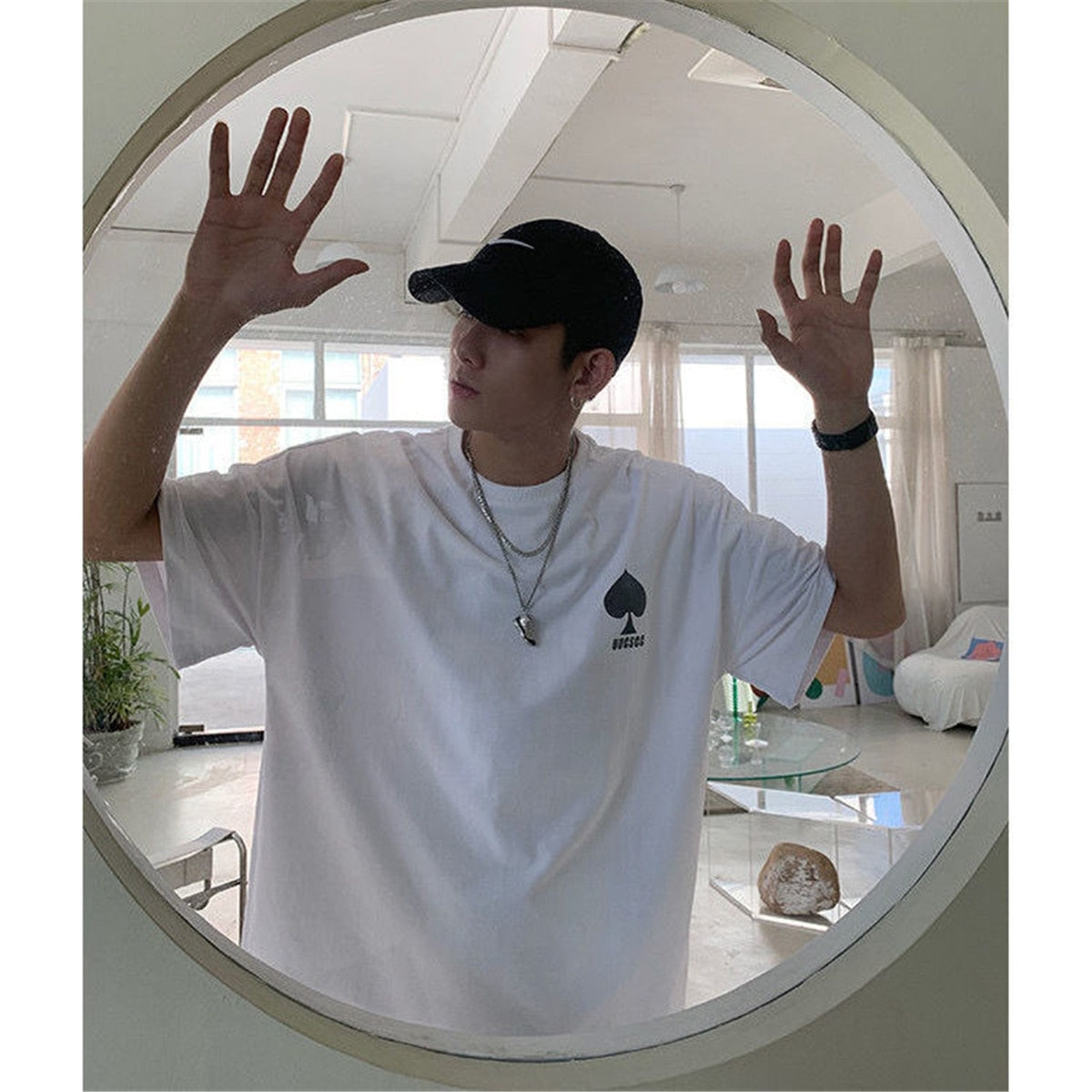 Cool Reflective Cartoon Pattern T-Shirt