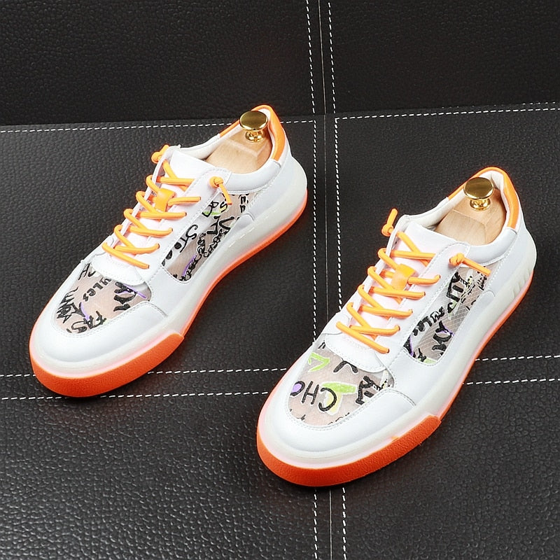 Breathable Graffiti Youth Low Top Style Men Sneaker