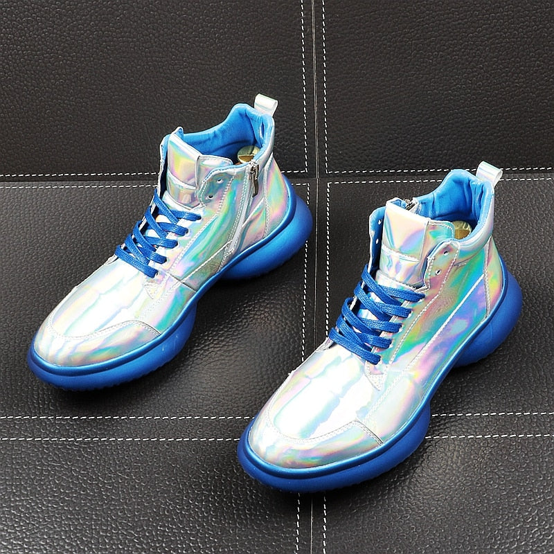 Youth High Top Bling Casual Design Men Sneaker