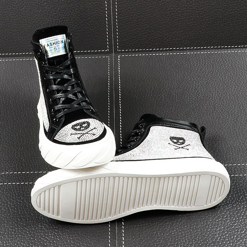 Casual Ankle Crystal High Top Style Men Sneaker
