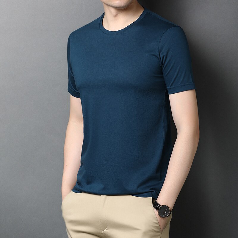 Solid Smooth Cotton T-Shirt