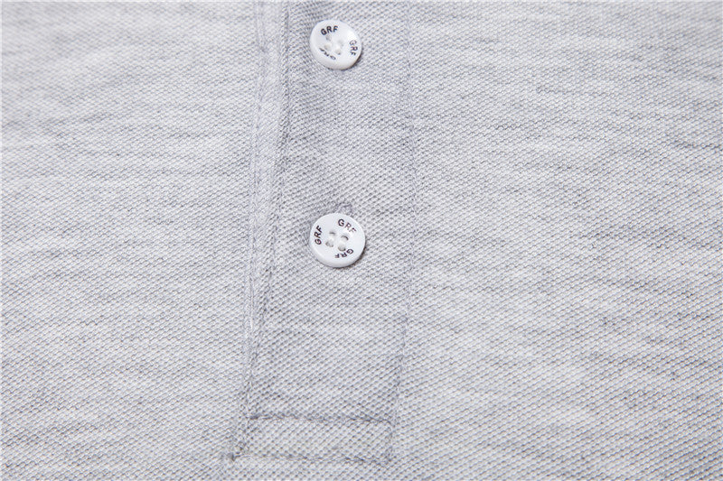 Solid Cotton Giraffe Embroidery Polo Shirt