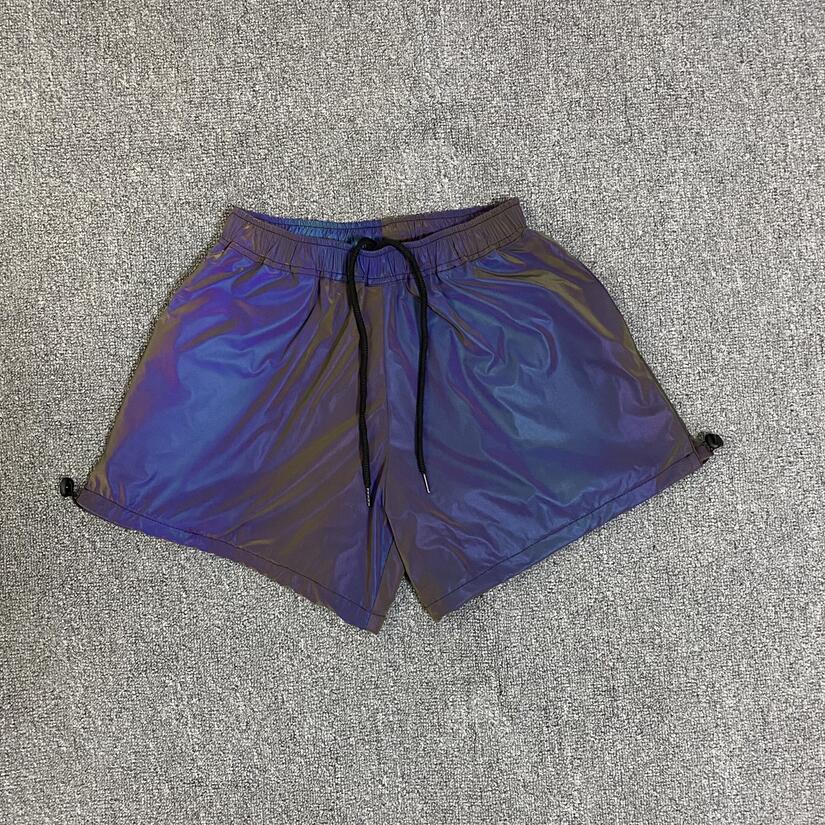 Rainbow Color Reflective Summer Shorts