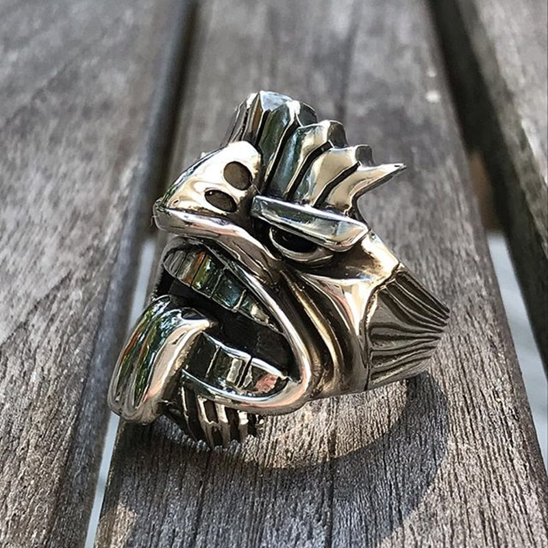 Māori Mythology Stainless Steel Tiki Totem Ring