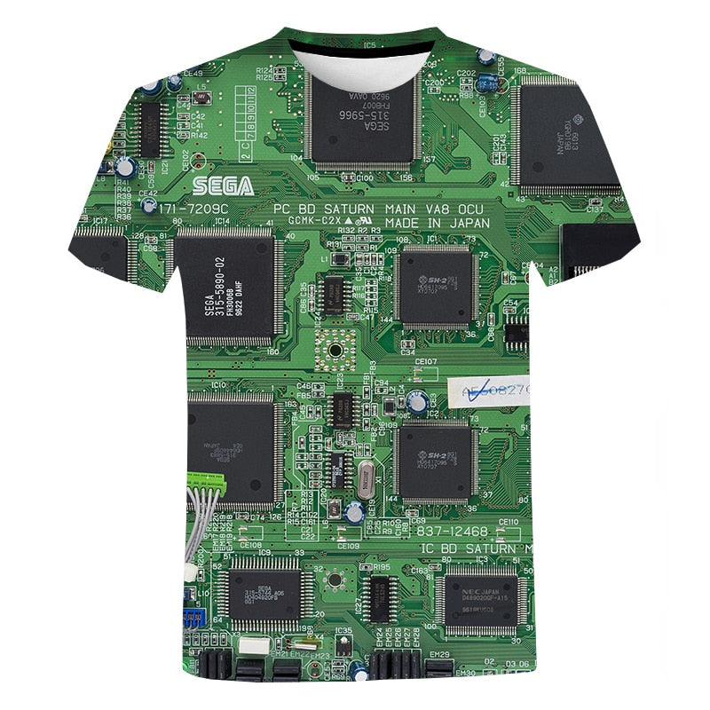 Electronic Chip Cool Oversized T-Shirt