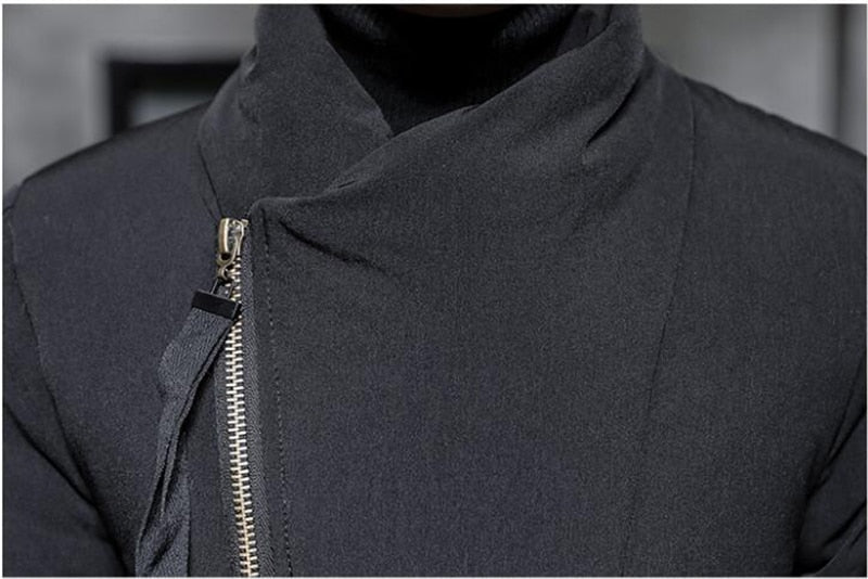 Solid Color with Chinese Style Embroidery Men Padded Jacket