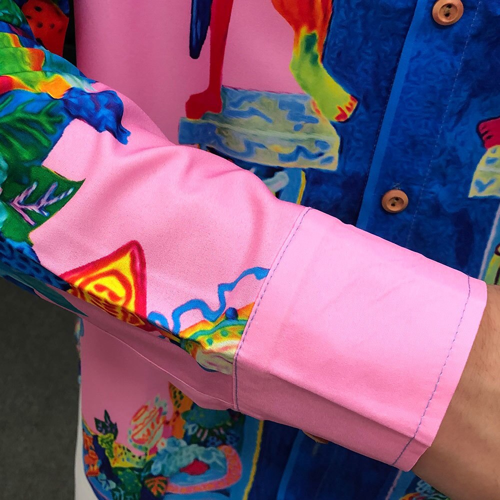 Ethnic Palace Print Polyester Shirt