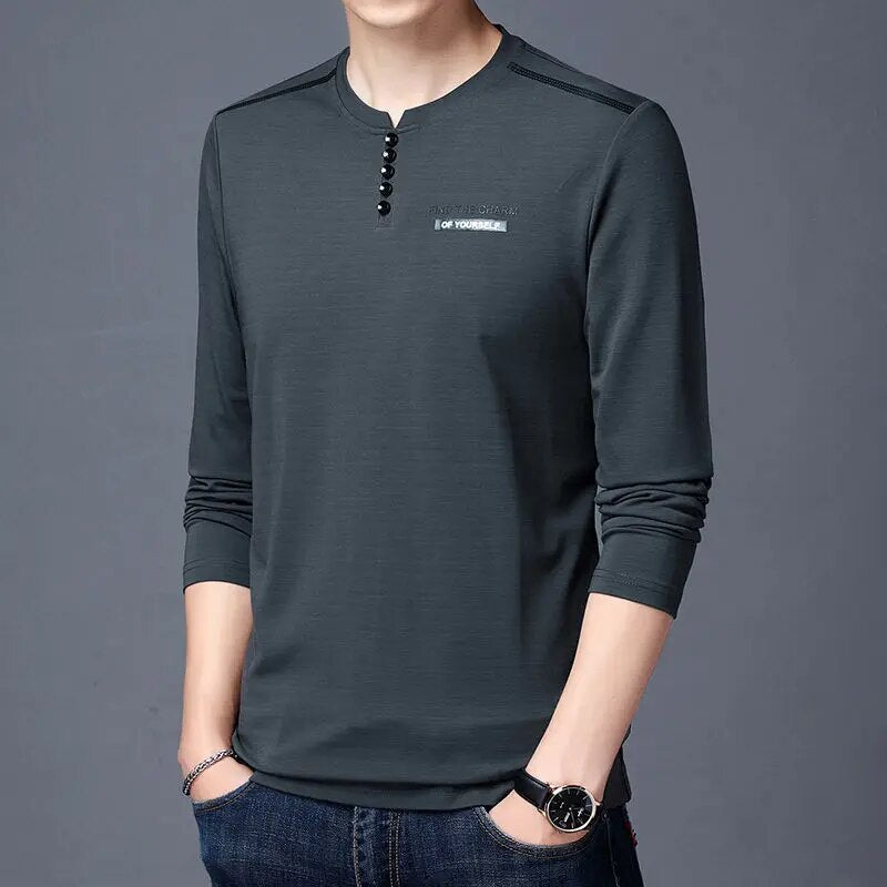 Horizontal Stripe Solid Color Polo Shirt