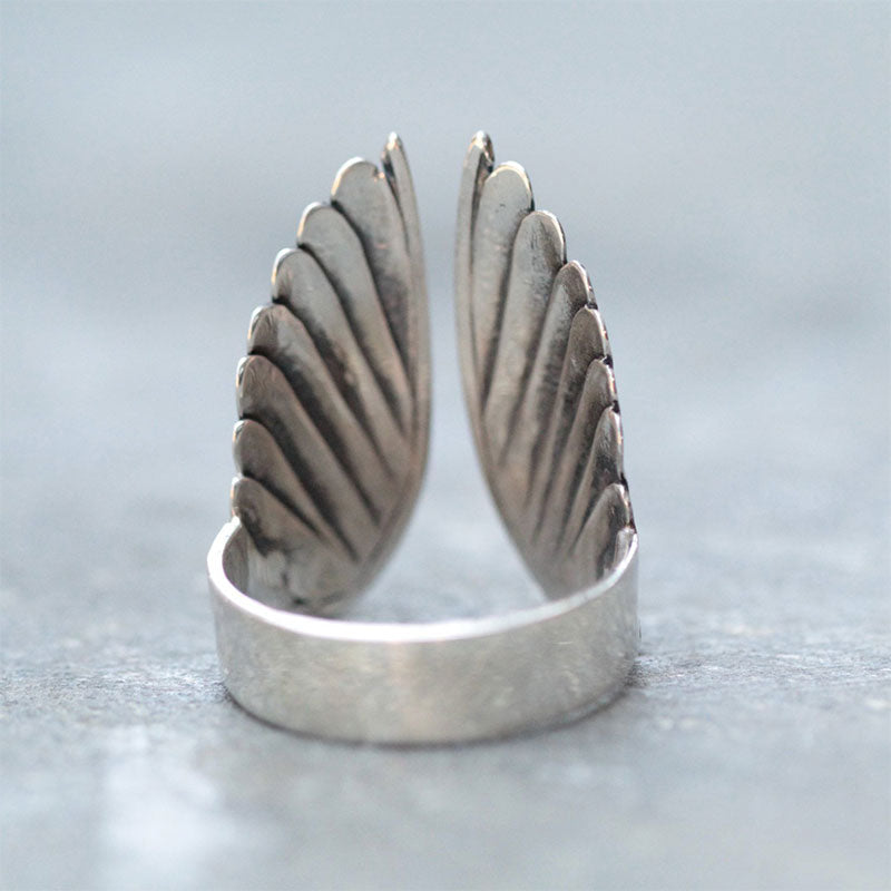 Vintage Angel Wings Cemented Carbide Ring