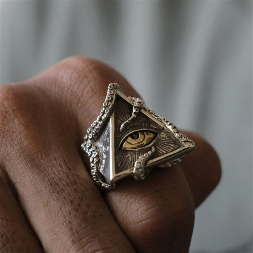 Octopus Triangle Eye Fashion Rings