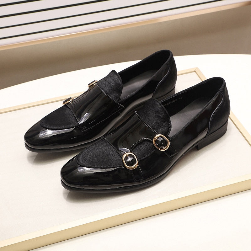 Banquet Dress Monk Strap Style Men Loafers Shoes