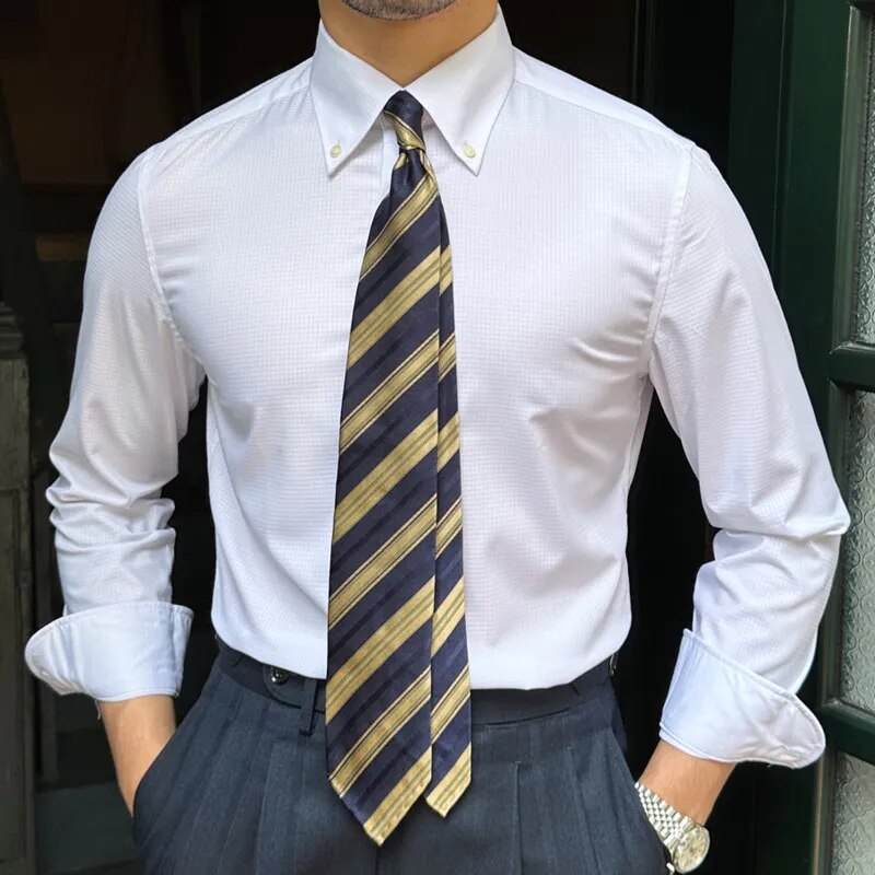 Simple Black White Solid Long Sleeve Shirt