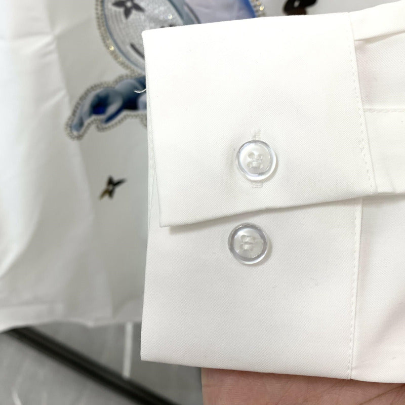 Space Rabbit Printed Black Shirt