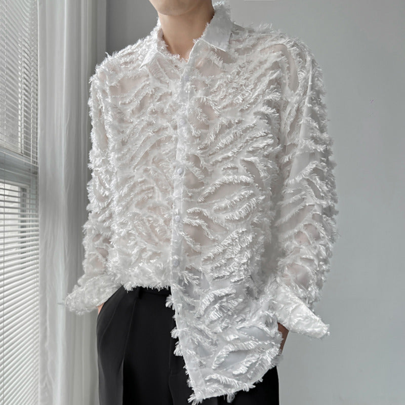 Vintage Thin Fur Lace Shirt