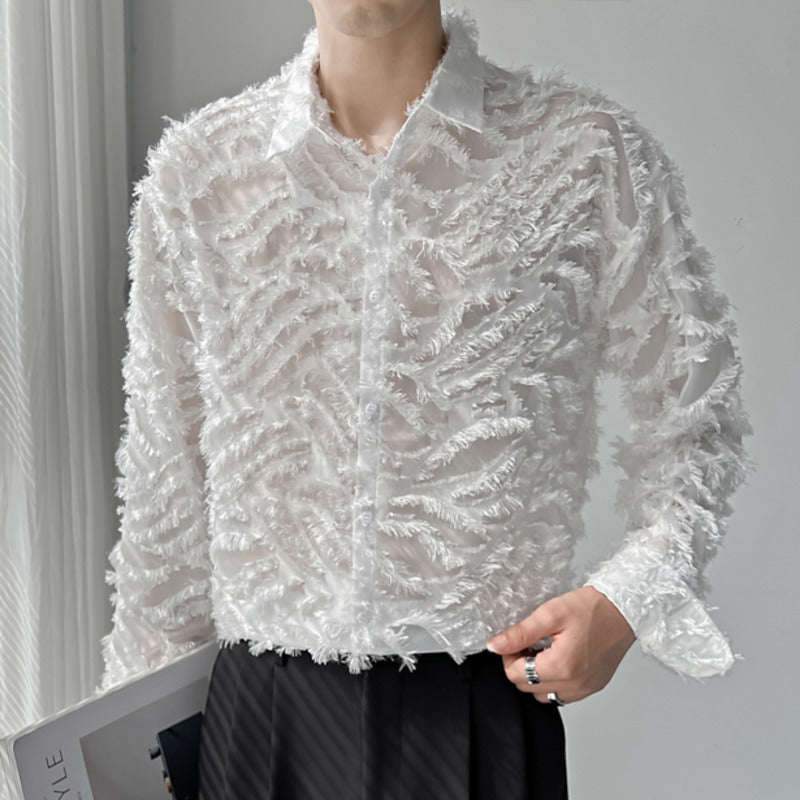 Vintage Thin Fur Lace Shirt