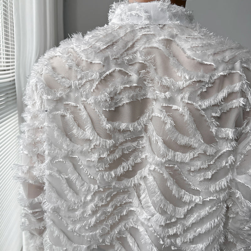 Vintage Thin Fur Lace Shirt