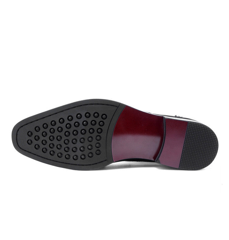 Solid Smooth in Pointed Toe Men Leather Ankle Boots