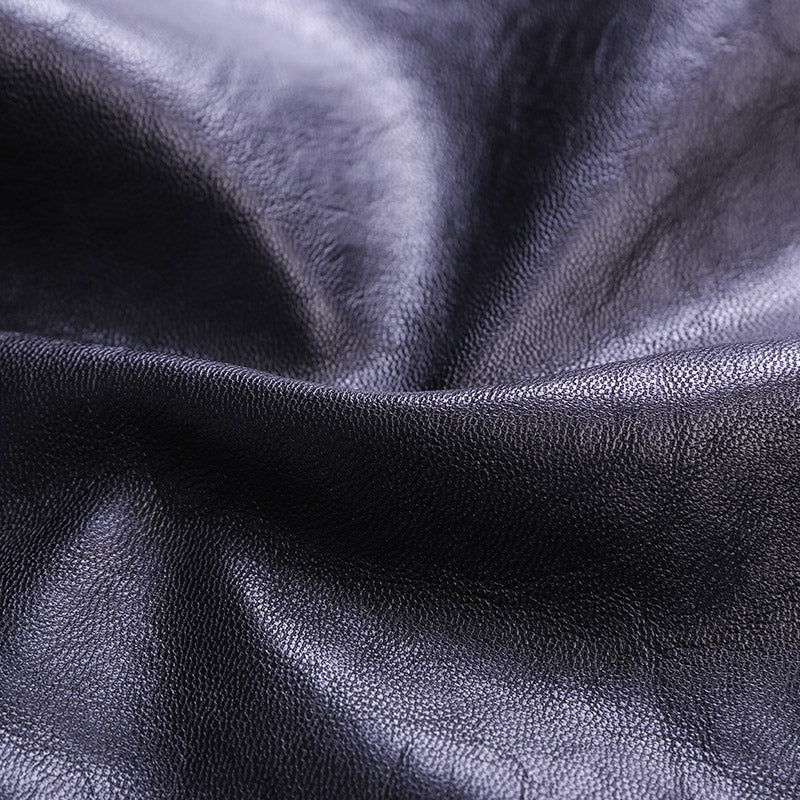 Black Broad Collar with Animal Pattern Embroidery Men Pu Leather Jacket - FanFreakz