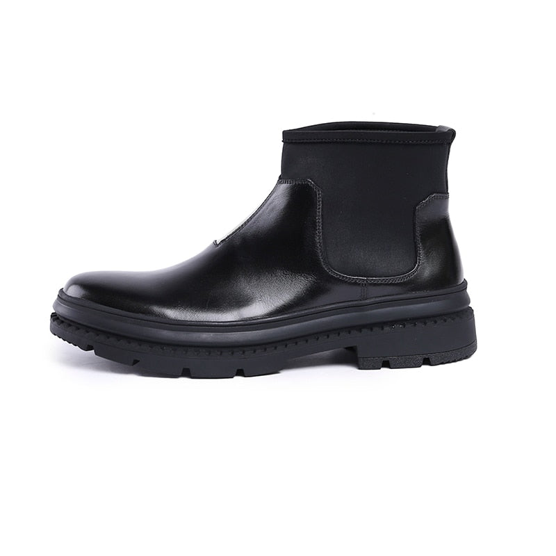 Black Slip On Men Chelsea Boots - FanFreakz