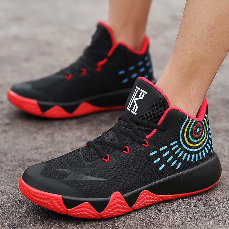 Mixed Color Mid-Top Sport Sneakers