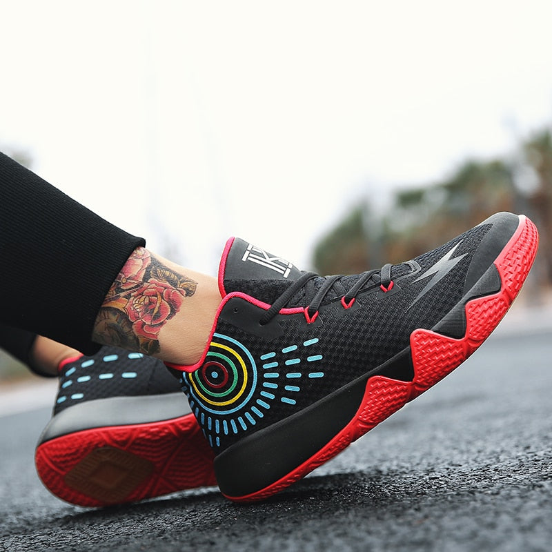 Mixed Color Mid-Top Sport Sneakers