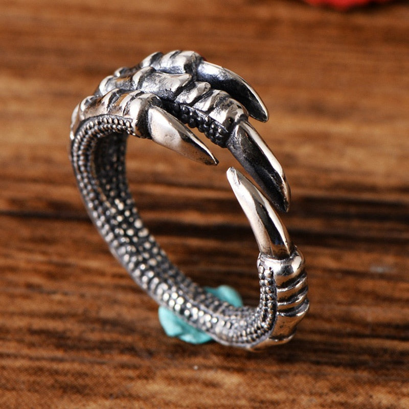 Intricate Dragon Claws Design Metal Ring