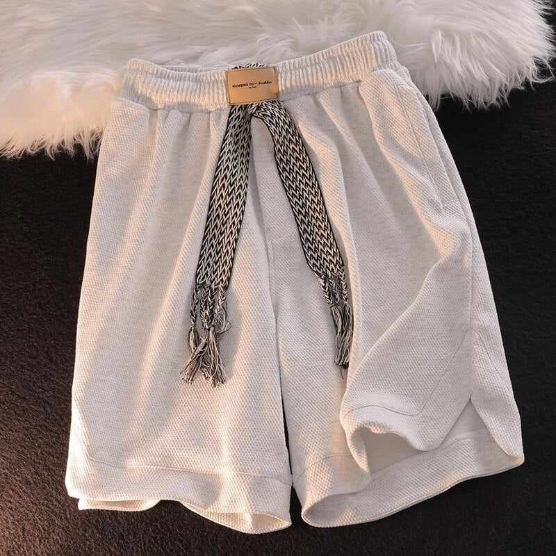 Solid Casual Loose Shorts