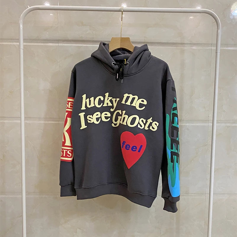 Casual Graffiti Letter Foam Hoodie