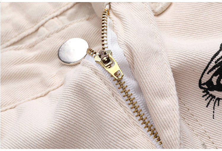 Tiger and Great Wall Printed Men Jeans